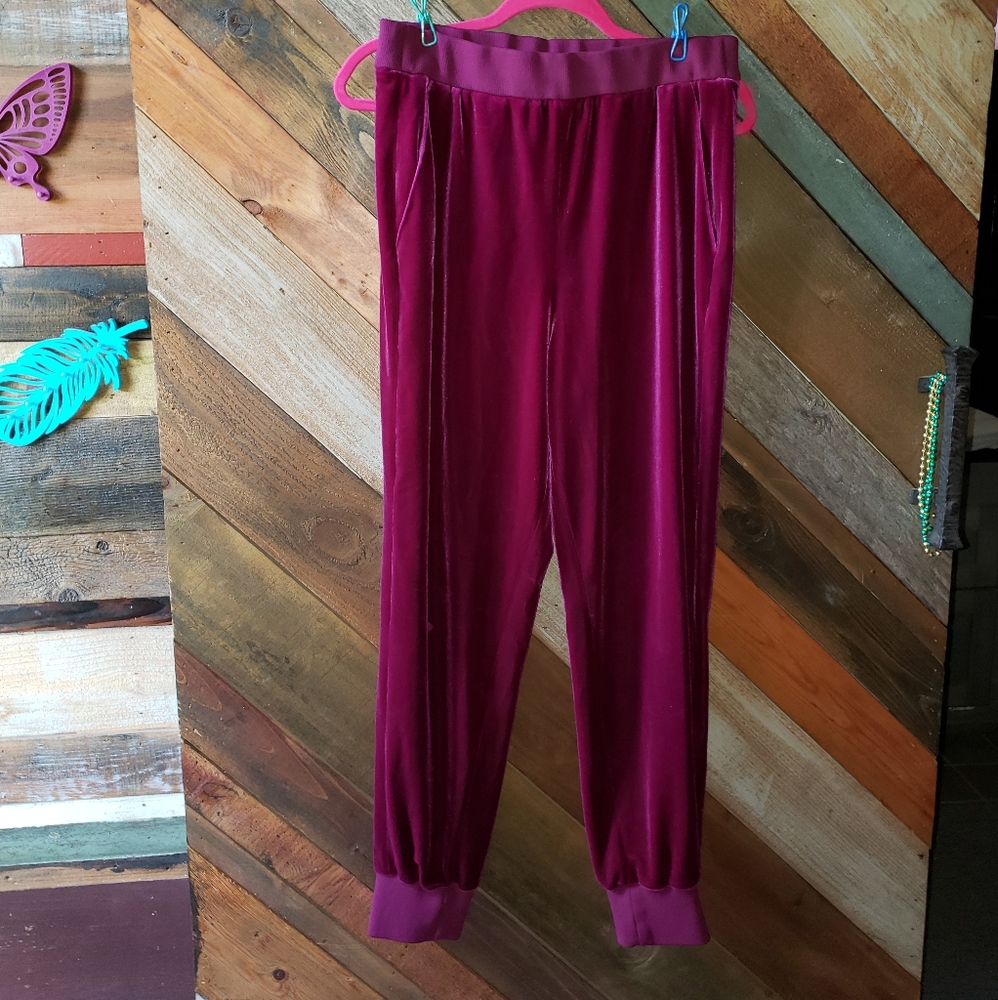 Tibi high waisted velour joggers, Medium